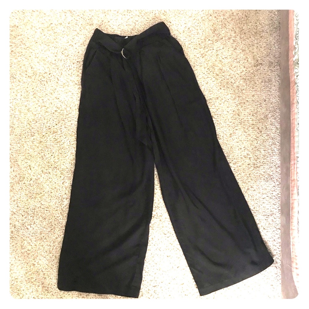 Amour Vert high waist belted wide leg pant